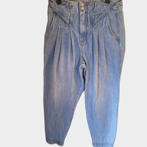 BLANK NYC High-Waisted Barrel Pleated Stone Washed No Stretch Sz 30 Jeans